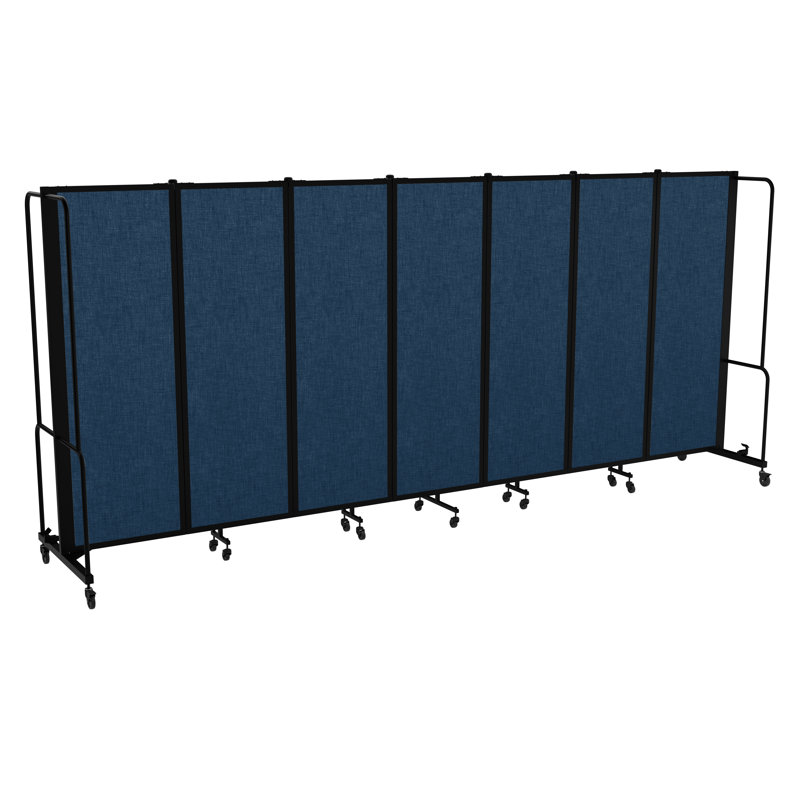 Paravent mobile de qualité supérieure Otis Sound Dampening, structure noire, 7, Bleu