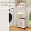 Plastic Rolling Laundry Basket