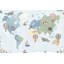 Papier peint carte du monde ballon aventure murale-401816490-401816495