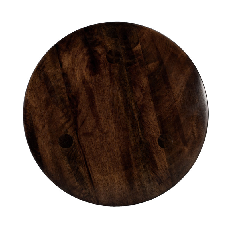 Fluornoy Round Solid Wood Tripod Accent Table