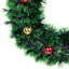 Couronne de Noël artificielle verte 17 pouces avec nœud - non éclairée