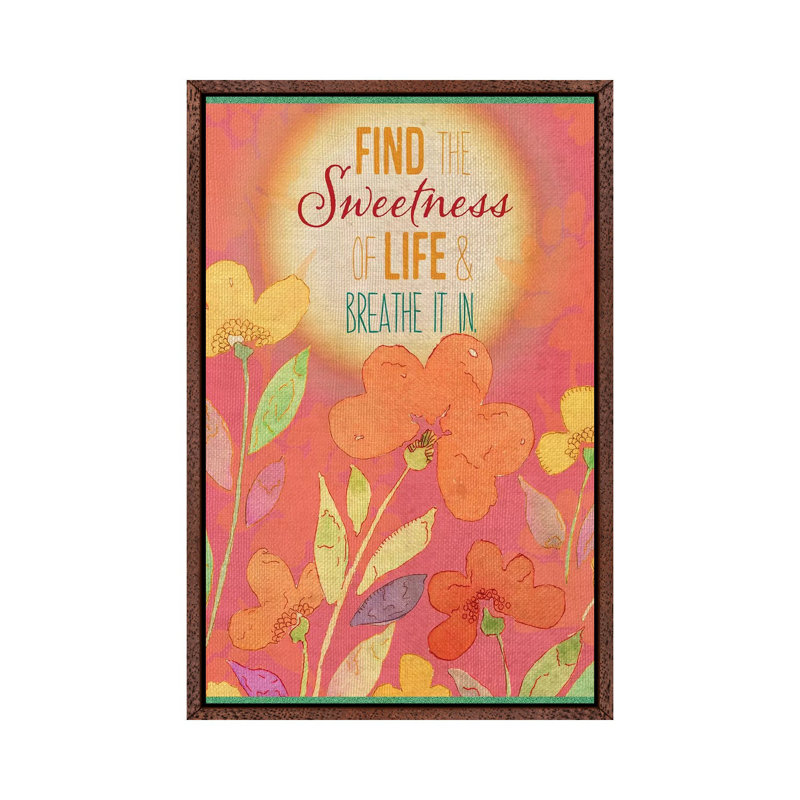 Find The Sweetness by Stephanie Ryan - Print on Canvas, Classic Brown Wood Floater Framed, 66.04cm H x 45.72cm W x 3.81cm D