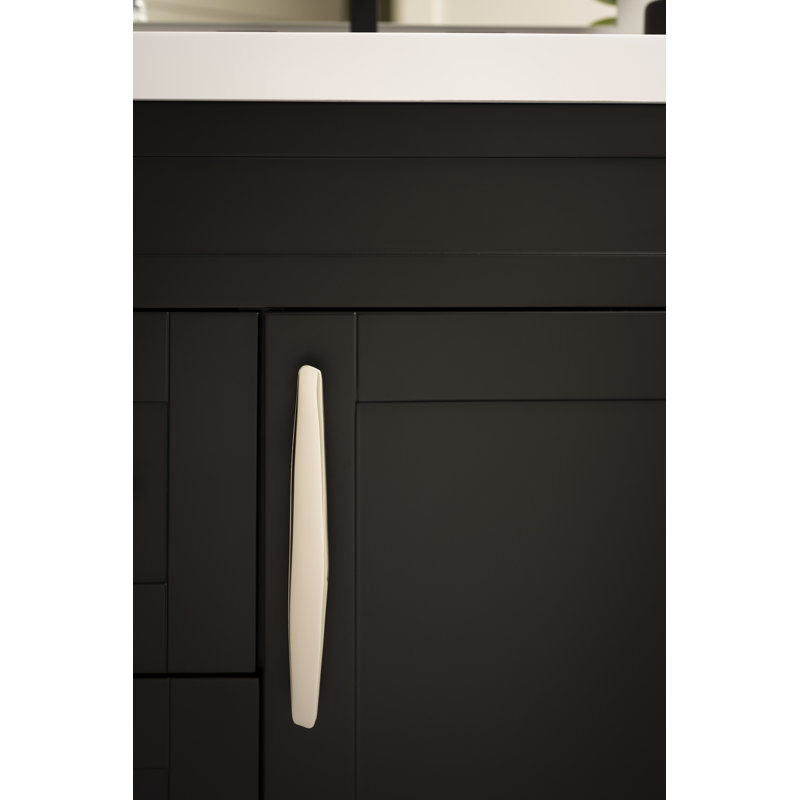 Pebble Collection Pull 3-3/4 Inch (96mm) & 5-1/16 Inch (128mm) Center to Center, 10.31", Satin Nickel