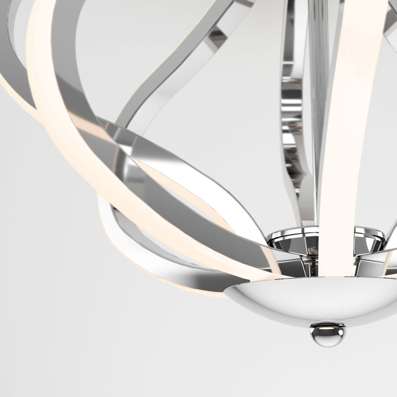 Taffney LED Semi Flush Mount, Chrome