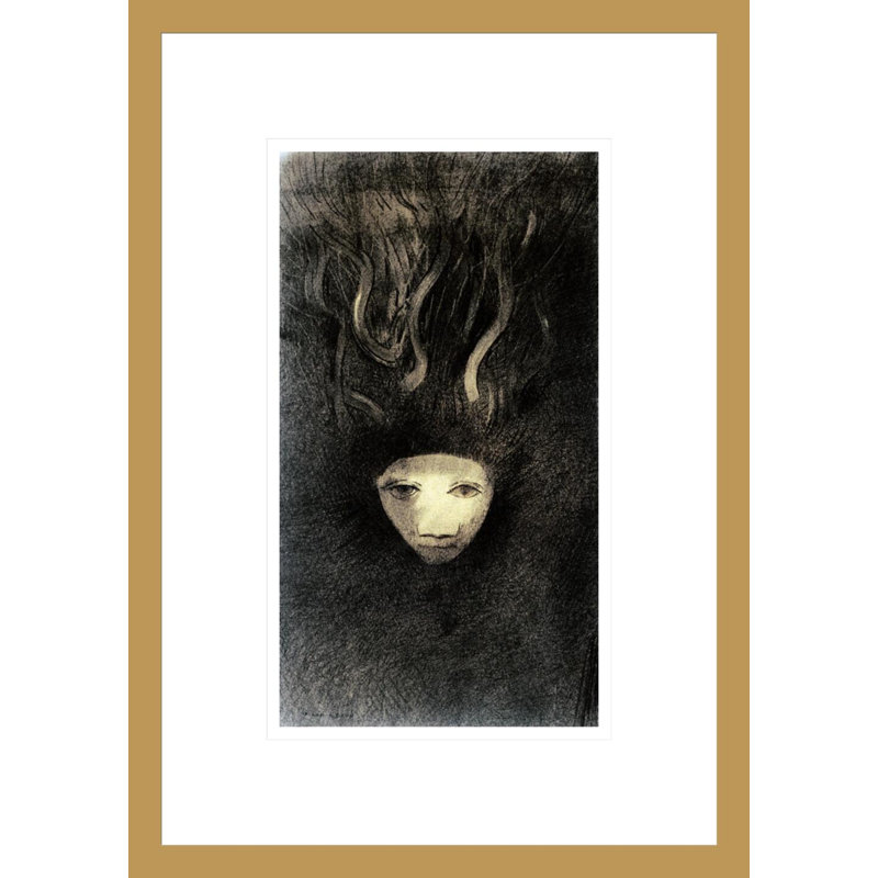 Meduse by Odilon Redon -Framed Giclee Print, 16.75" H x 11.85" W