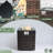 22" Propane Gas Fire Pit Table, 40000 BTU Square Steel Fire Pit With Beautiful Wicker Base For Outside Patio Deck Garden Backyard-Black