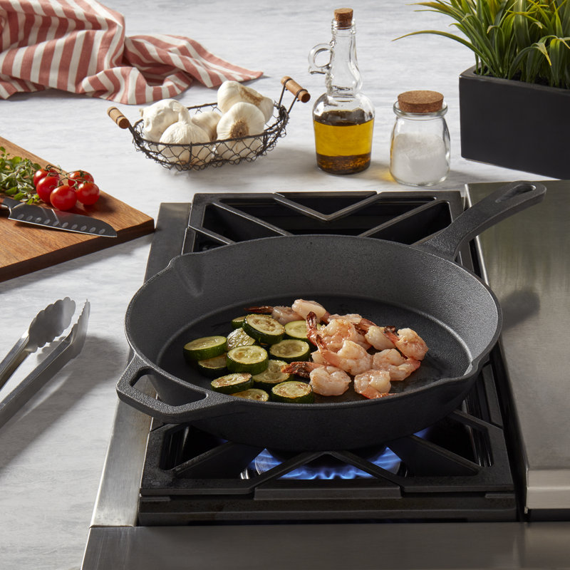 Smith and Clark Cast Iron Skillet, 12"