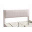 Structure de lit contemporaine grand format avec tiroir de rangement, velours côtelé rose clair, aucun sommier requis, robuste Durable