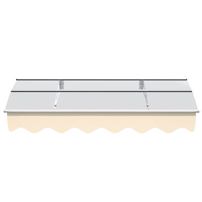 59"x34" Door Window Awning Canopy - Solid Polycarbonate & Rust- Aluminum Protected Heavy Duty 59x34 Roof Brackets Heat Upf80+ Protection Outdoor Amusement