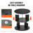 5-Tier Rotating Shoe Rack Tower 360° Spinning Shoe Display Carousel Black