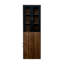 Vitrine de rangement escamotable moderne en bois 71,3 po H 4 niveaux avec 2 portes en verre pour l'organisation de salon et de magasin High Multi-858819277