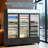 54.3 Cu.Ft. 3 Door Commercial Beverage Cooler, Frost-Free Display Refrigerator with 360° Cooling & Soft LED Light-121873394