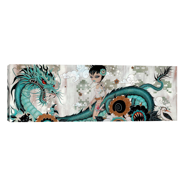 Liberty & Blaze by Caia Koopman - Panoramic Painting on Canvas, 121.92 cm H x 40.64 cm W x 1.91 cm D, Wrapped Canvas