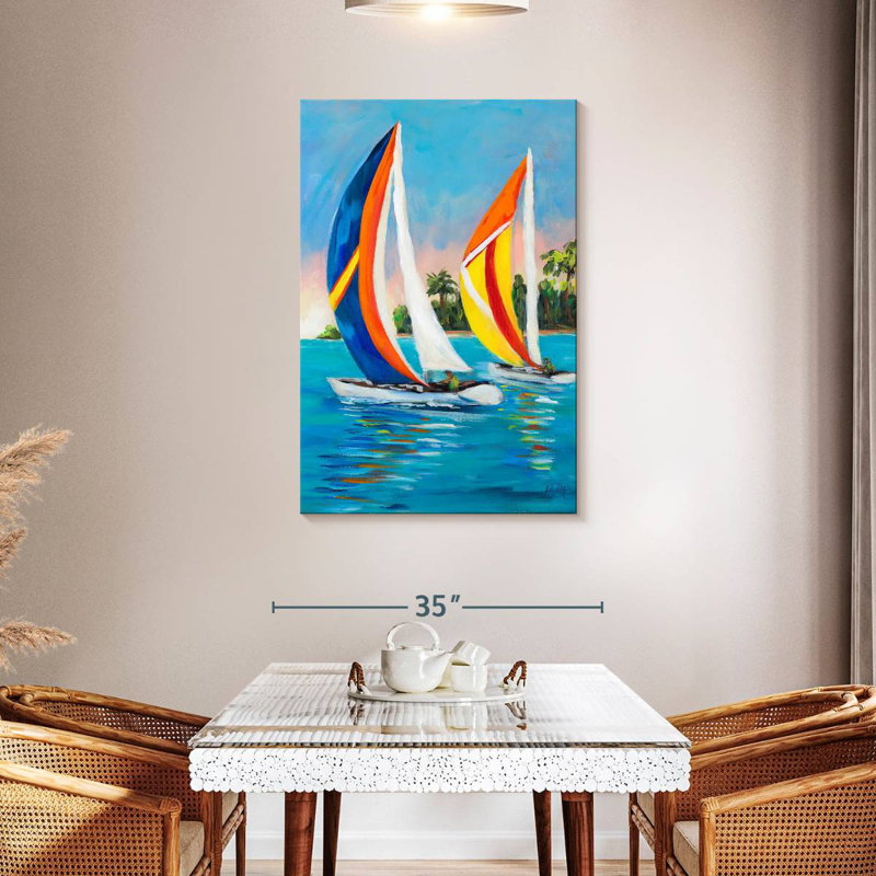 Aletra Morning Sails Vertical I, 45" H x 30" W