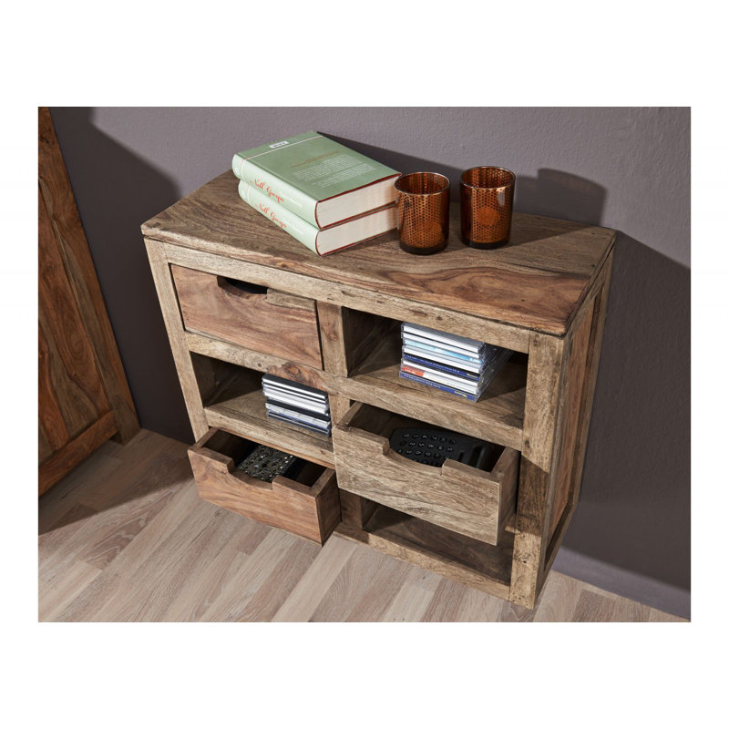 Nature Sheesham Solid Wood Floating Shelf