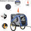 Chariot pour bicyclette - roues de 20 po, bleu / gris, roulement doux, 3 entrées
