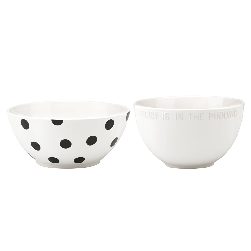 Deco Dot Stoneware Nested Mixing Bowl Set