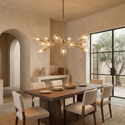 Lustre cylindrique spoutnik à 16 lumières Kerstyn