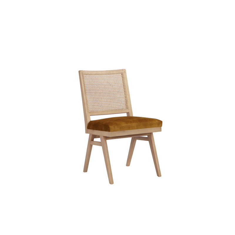 Chaise d'appoint en velours Cordual, Brun