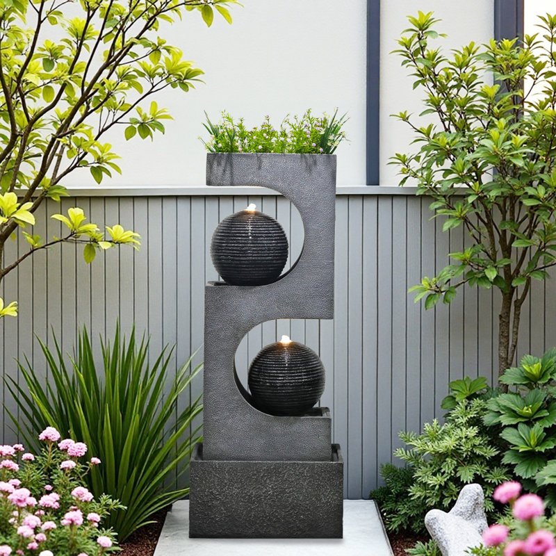 Fontaine de sol avec lumière fabriquée à la main Malyha