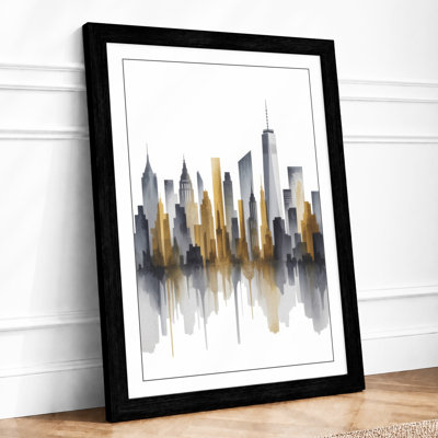 Mirrored Metropolis Modern - Framed Print