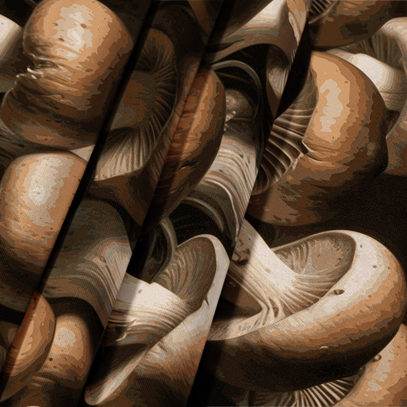 Vegetables Cremini Mushroom Wall Tapestry, 26 po x 36 po