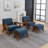 Solid Wood Cushioned Leisure Chair Set (Set Of 2)-1682116802