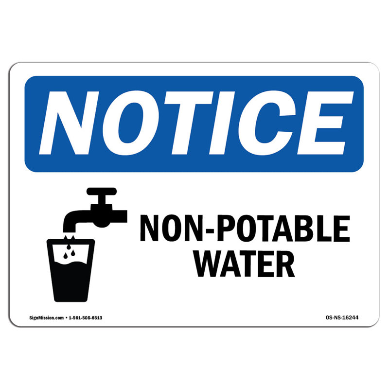 Avis «Non-Potable Water»