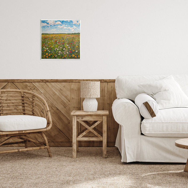 Plaque murale Wildflower Blooms in Field, design par LSR Creative Studio