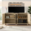 Buffet 70 po avec tablettes réglables, poignées en bois massif de haute qualité, capacité de charge naturelle de 4 portes pour la cuisine, facile à entretenir-622838805