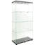 Vitrine à deux portes et lumières en verre, 4 tablettes pour la chambre à coucher, le salon, le bureau, 64,7 po x 31,7 po x 14,3 po, noir - utilisation de l'espace 2 portes avec lumières, look sophistiqué