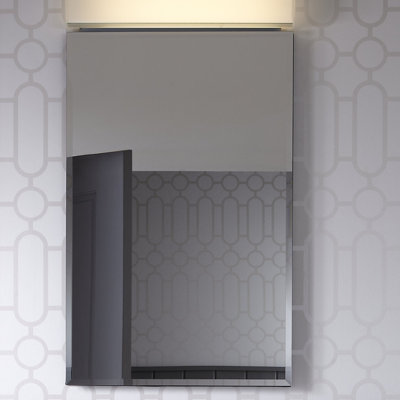PL Series 1-Door Recessed Or Surface Mount Frameless Medicine Cabinet With 3-Adjustable Shelves and Electrical Outlet