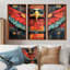 Red Thunderbird Native Totem II - Ensemble de décoration murale art amérindien Totem-1256918487-1256918333