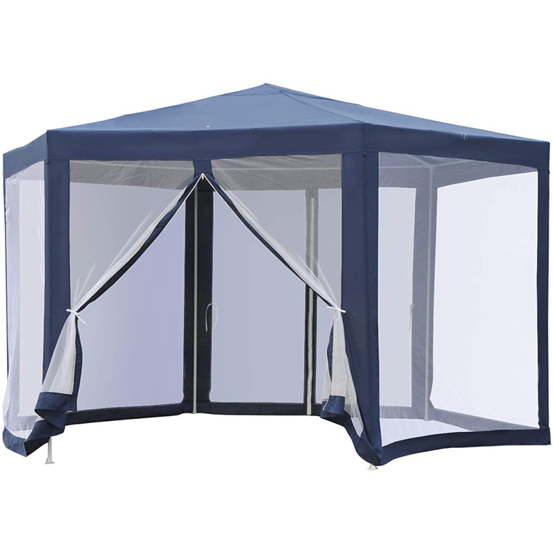 3.5m x 4m Steel Party Tent, Blue