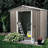 Outdoor Galvanized Iron Metal Shed 6Ft X 5Ft, Gray - And Reliable For All Needs Storage Strong Stable-124311230