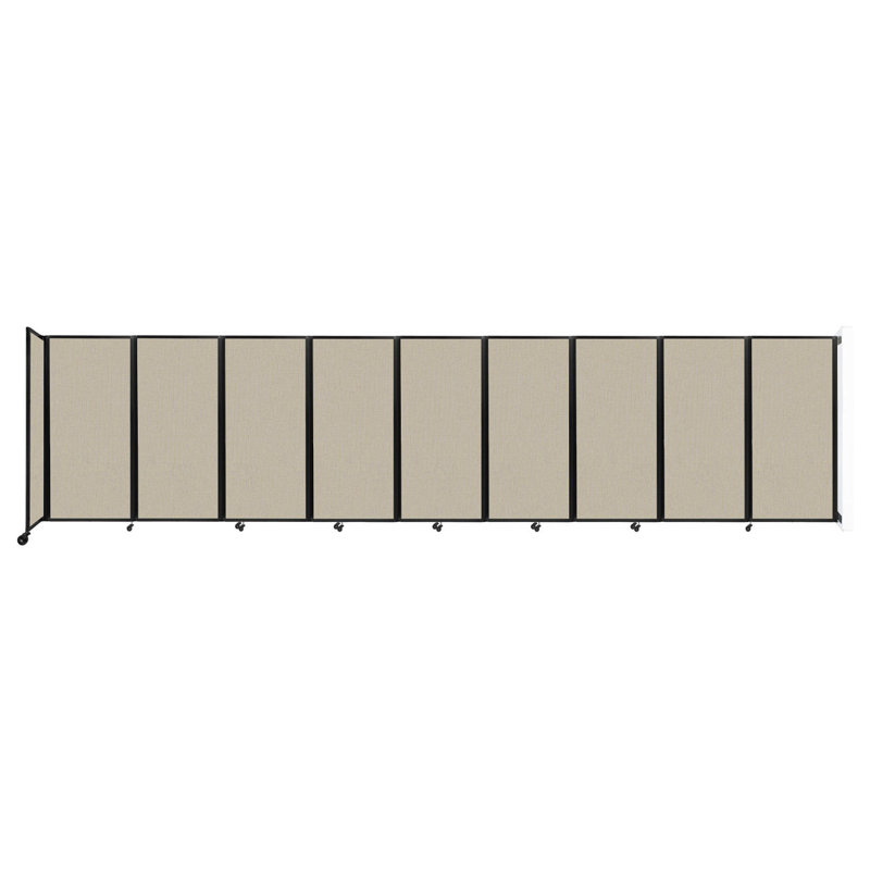 11 - Cloison pliante à panneaux, 9, H 72 po x l 300 po x P 12 po, Sable