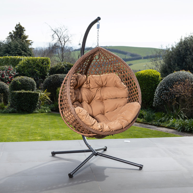Bradshaw Swing Egg Pod Chair, Brown