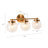 Jenavicia Dimmable 21.7'' W Gold Cracked Glass Bathroom Vanity Light ETL Certified-1641660282