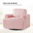 38.5" W Faux Fur Swivel Rocking Chair with Pocket Spring Seat-465935823