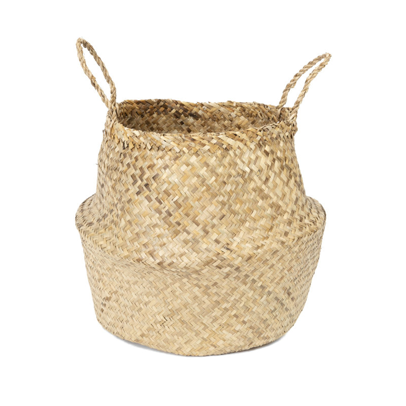 Bay Isle Home Feddalat Wicker Box, Natural, 26cm H x 27cm W x 27cm D