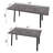 55.12-70.87 Inch Adjustable Extendable Dining Table, Medieval Industrial Style Gray Rectangular MDF Table With Black Metal Legs For Home Kitchen