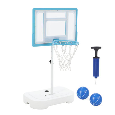 Cerceau de basketball mural de 54 po, but de basketball en panneau de PC incassable à hauteur réglable de 8 à 10 pi avec rebord solide de 18 po pour une utilisation intérieure et extérieure
