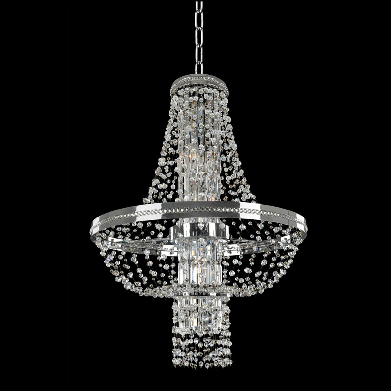 Lustre en chrome / transparent Capri 8 LT Allegri