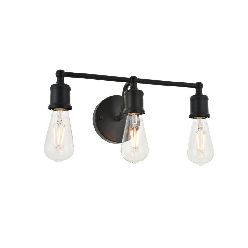 Applique à bras à intensité variable Sumas, Noir, H 5,6 po x l 15,4 po x P 15,4 po, 3 lumières