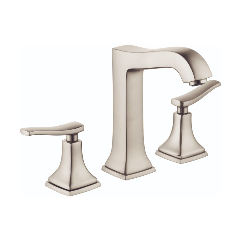 Metropol Classic Widespread Bathroom Faucet with Drain Assembly, Brushed Nickel