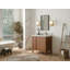 Teck Elizabeth 36 po X P 22 po D Meuble-lavabo de salle de bain décalé à droite avec quartz Cove Edge