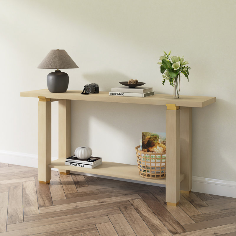 Console 62,9 po, Bois naturel