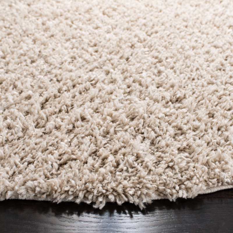 Tapis à poils longs August, Rond 6 pi 7 po
