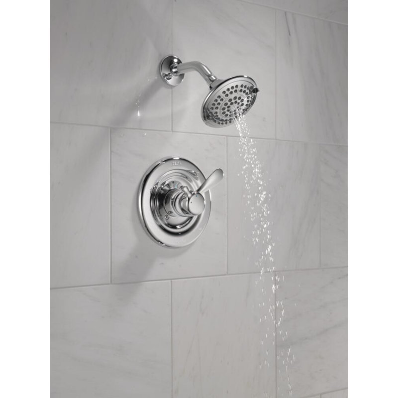 Robinet de douche à contrôle de volume classique avec poignée levier et technologie H2okinetic, Chrome