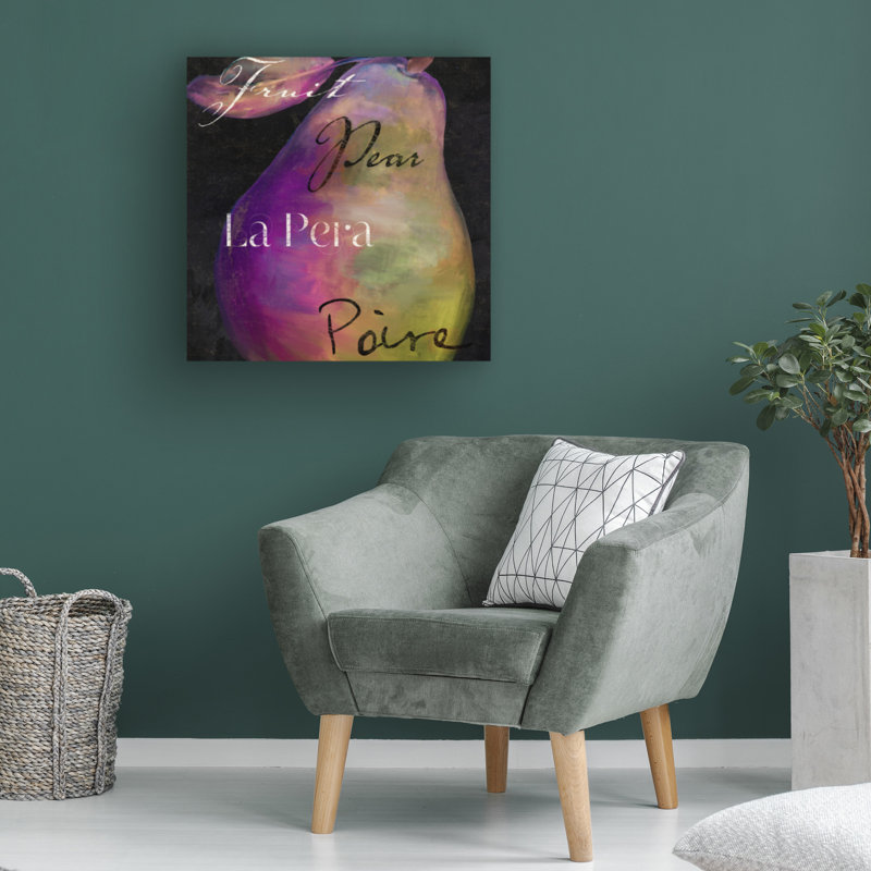 Œuvre d'art sur toile, poire bol Ii, H 14 po x l 14 po